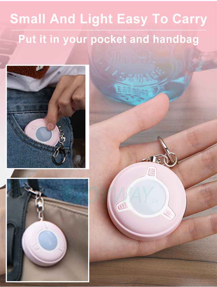 Personal Alarm,JW1508,56*51*22mm,White/Blue/Pink