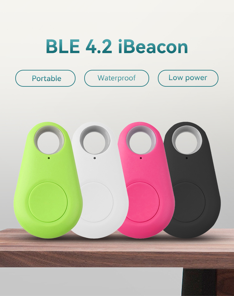 iBeacon/Eddystone/BLE4.2,JW1404,52*31*11mm/pc,White/Black/Green/Pink