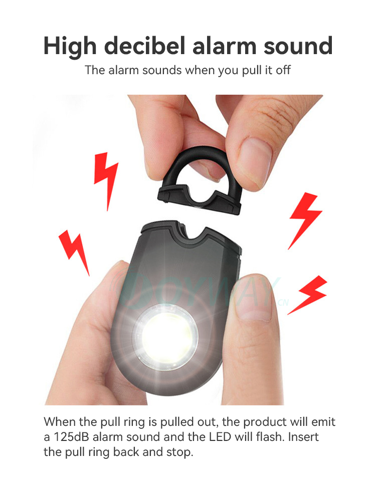 Personal Alarm,JW1510,71.5*38*14.5mm,Black/White/Blue/Pink/Yellow/Coral red 