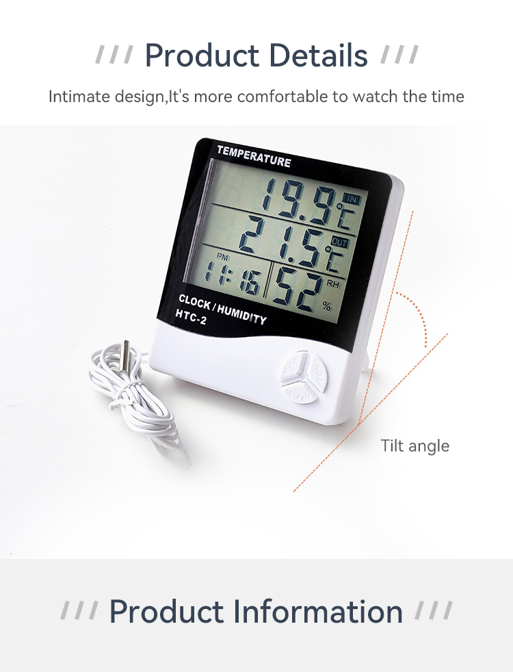 Indoor and outdoor temperature and humidity meter,JW1904,62*33*59cm,White