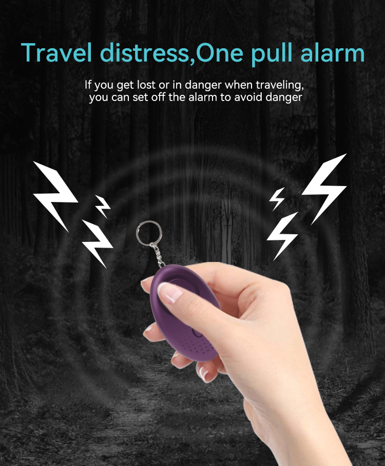 Personal Alarm,JW1509,64x40x21.5mm,Black/White/Blue/Purple/Golden