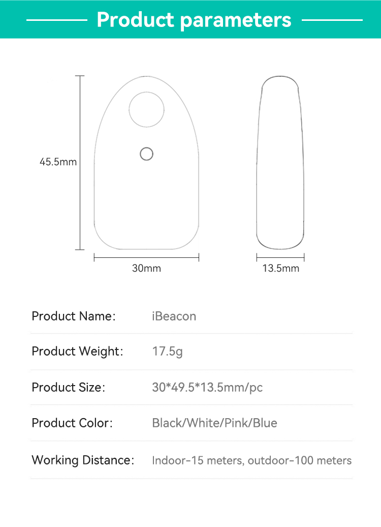 iBeacon/Eddystone,JW1407B,-,Black/White/Pink/Blue  