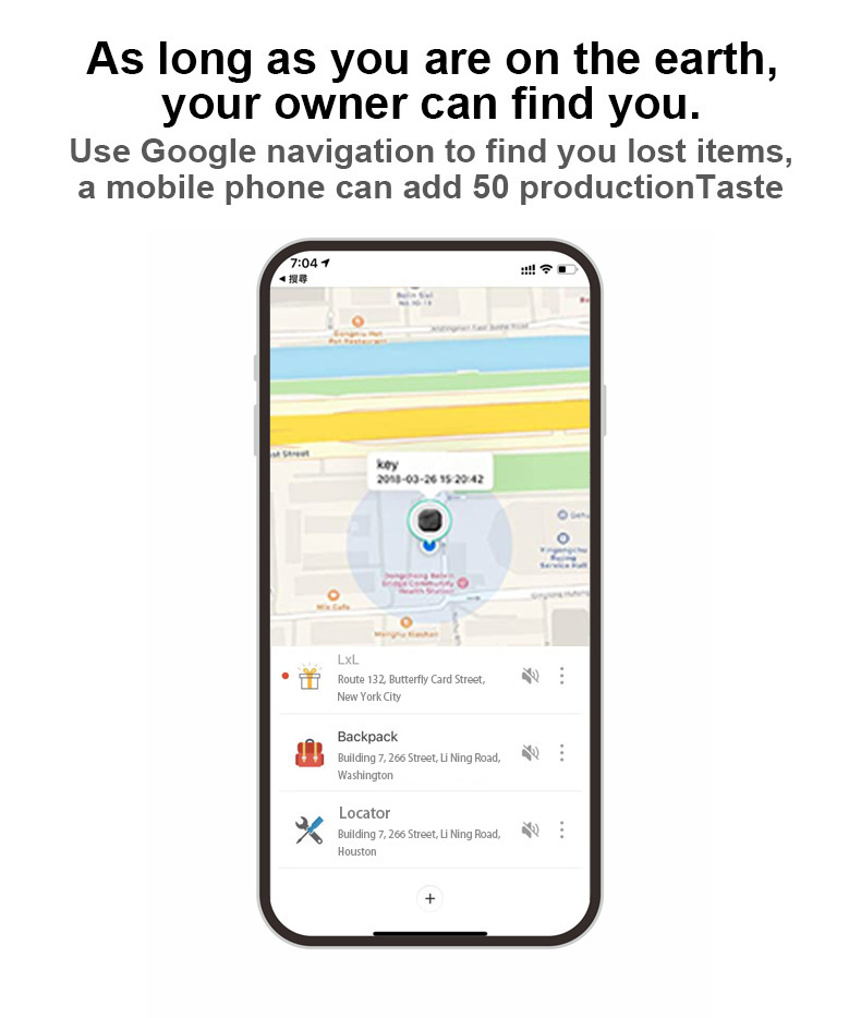 Bluetooth Global Tracker,JW1702,40x34x8.5mm,White