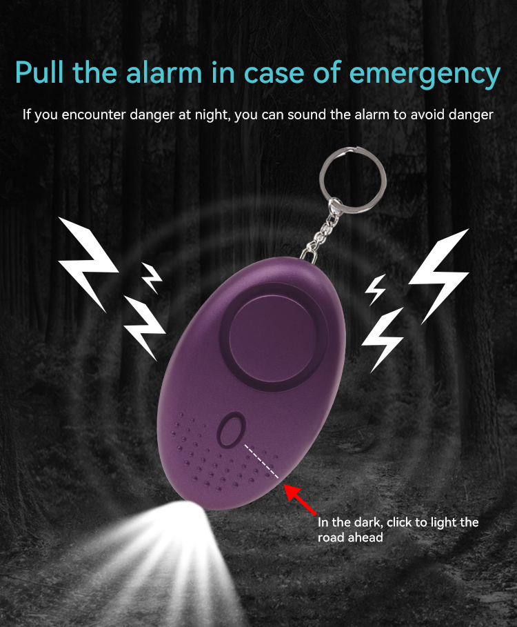 Personal Alarm,JW1509,64x40x21.5mm,Black/White/Blue/Purple/Golden