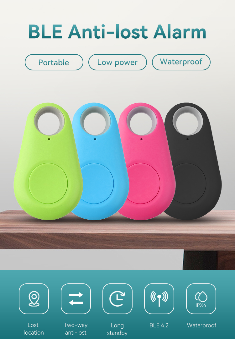 Anti-lost Alarm,JW1404,52*31*11mm,White/Black/Pink/Green