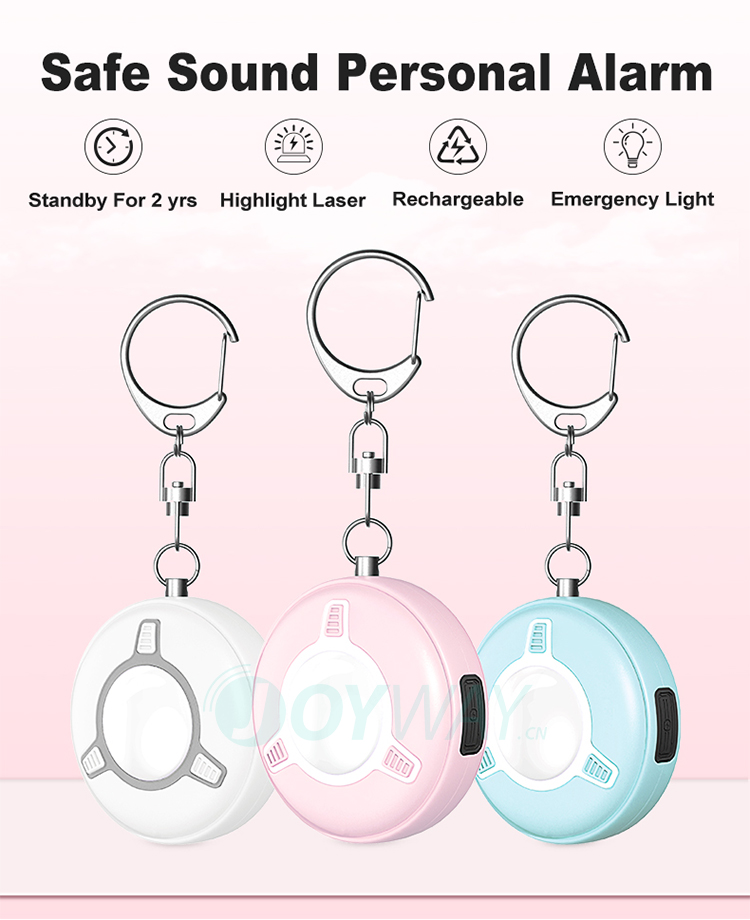 Personal Alarm,JW1508,56*51*22mm,White/Blue/Pink