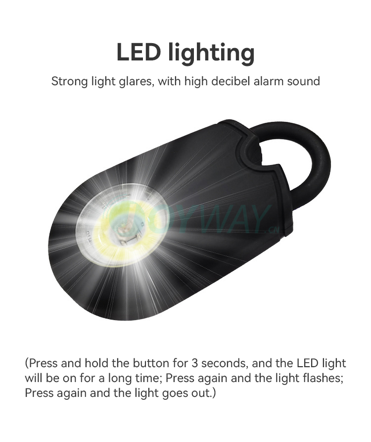 Personal Alarm,JW1510,71.5*38*14.5mm,Black/White/Blue/Pink/Yellow/Coral red 