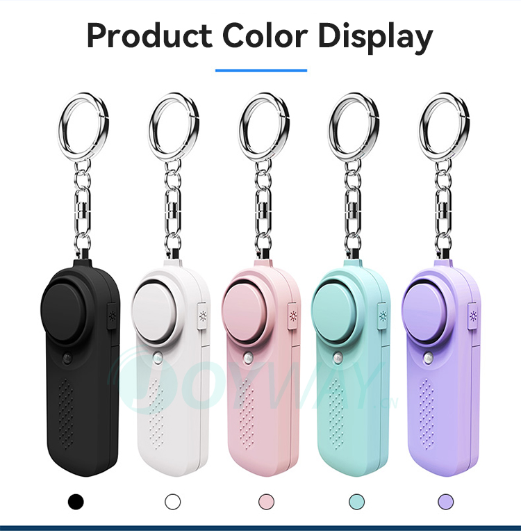 Personal Alarm,JW1507,88x31x20mm,Black/White/Blue/Pink/Purple